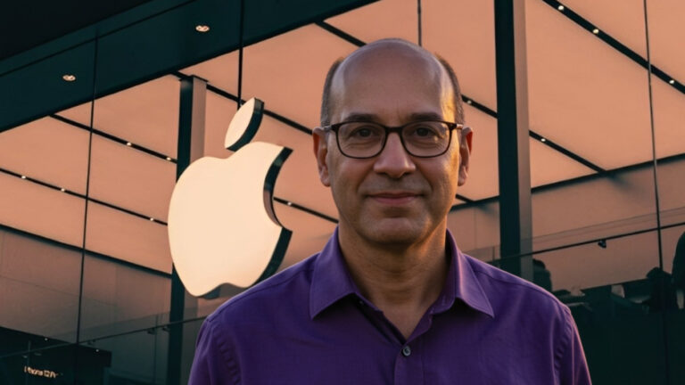 Apple-এর অফিসে Sabih Khan-এর ছবি।
